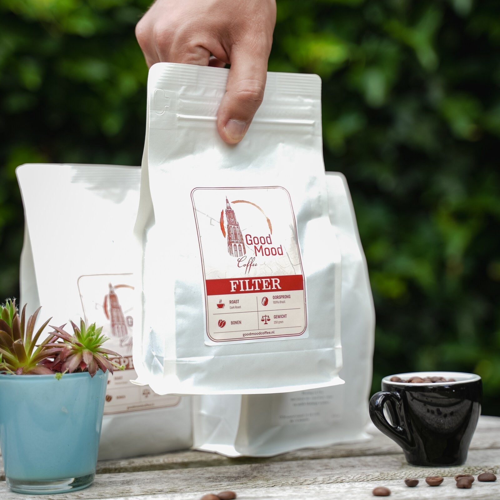 Proefpakket — drie zakken van 250g: Espresso, Filter en Wisselende Special